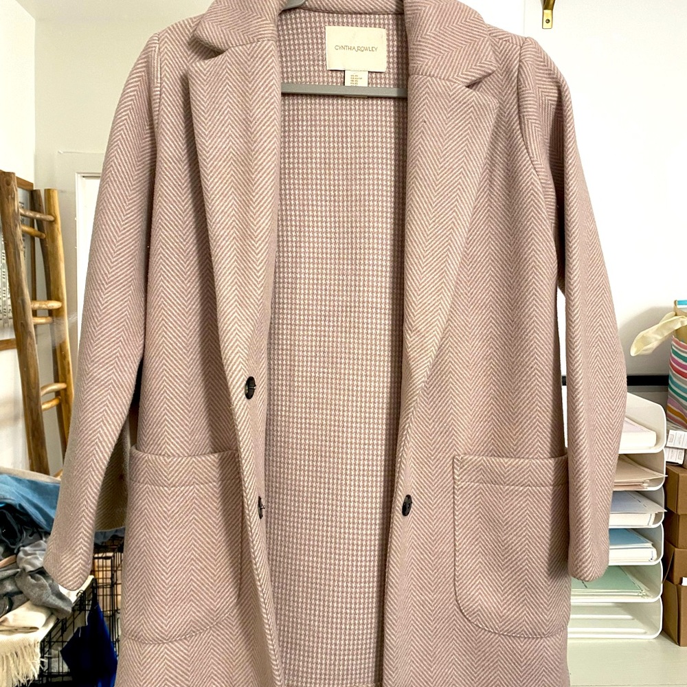 Chevron Coat Cynthia Rowley XS